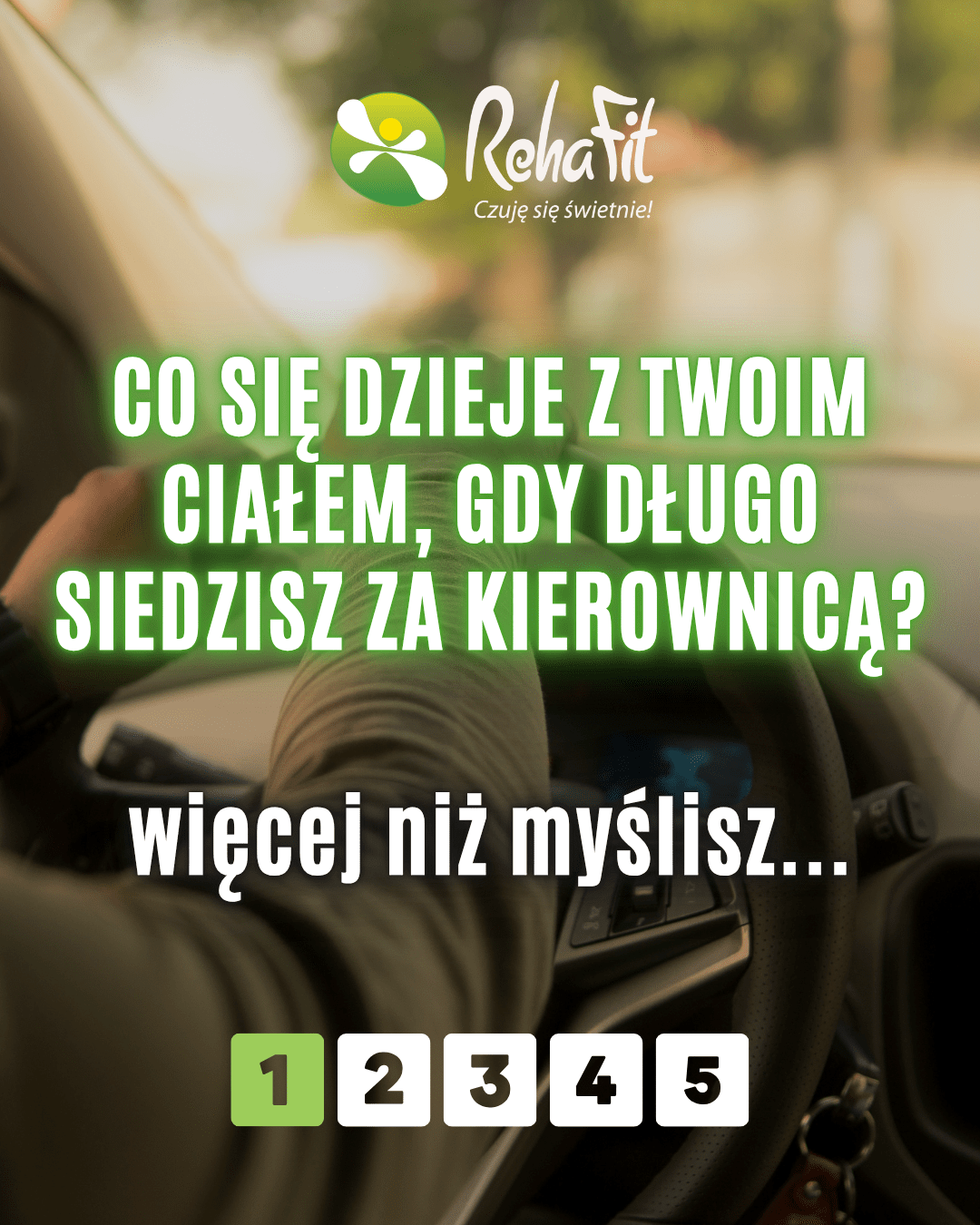 ból pleców po jeździe samochodem