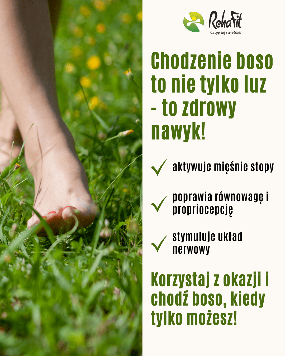 chodzenie boso