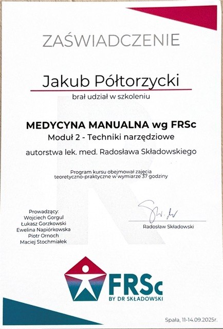 Jakub Półtorzycki — certyfikat 26