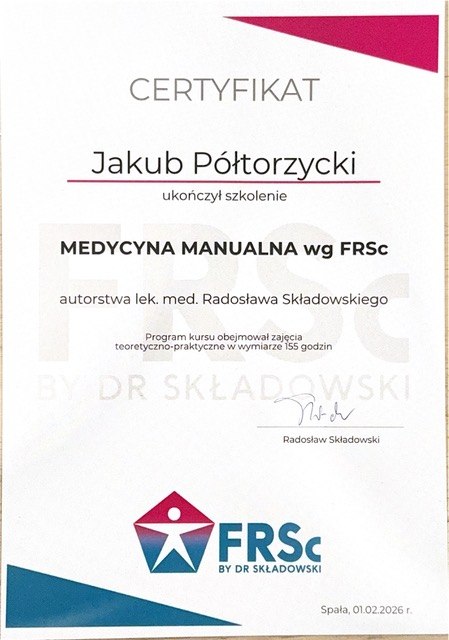 Jakub Półtorzycki — certyfikat 28